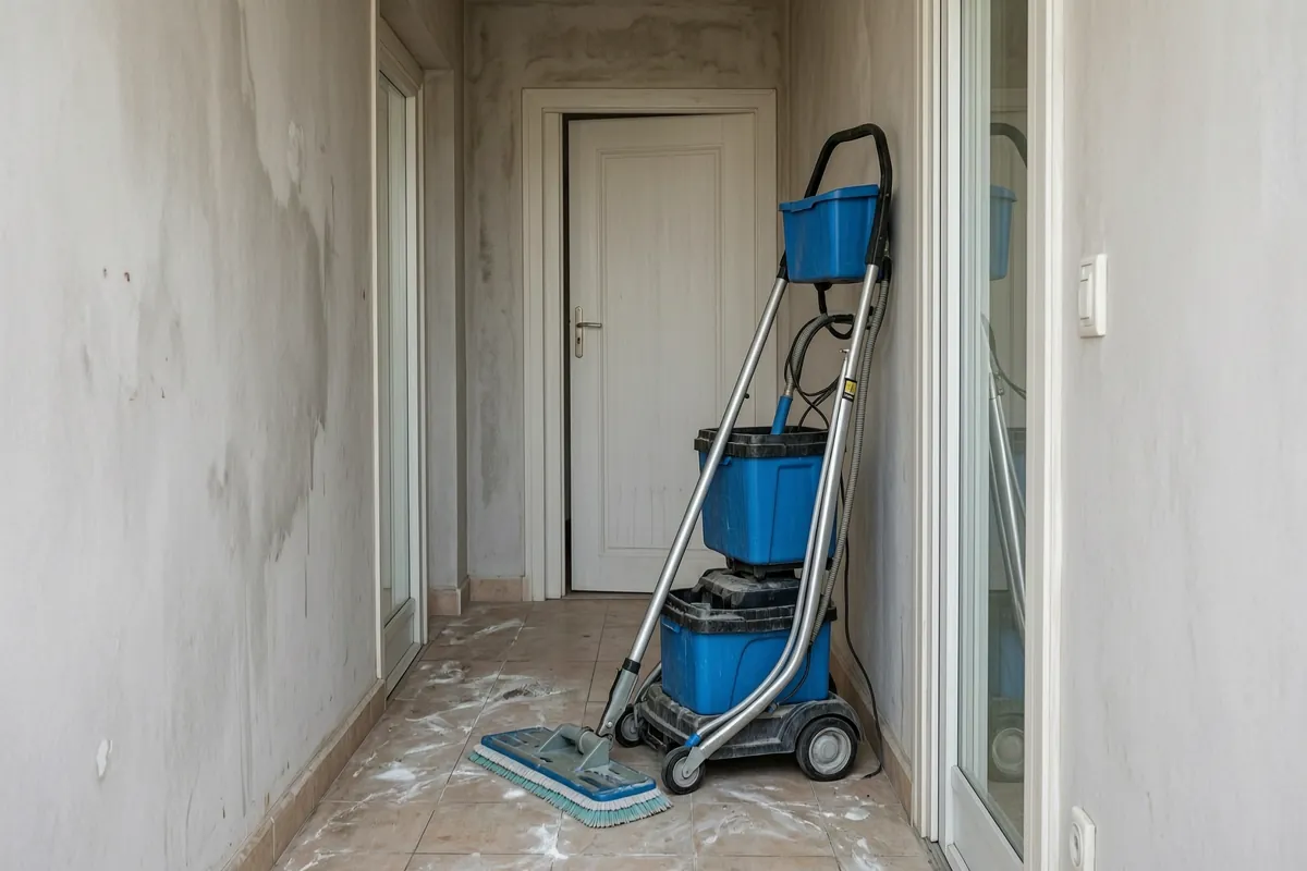 Equipo de limpieza en una vivienda de Vila-real